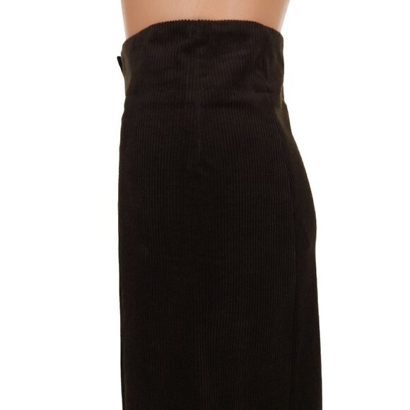 Vanessa Bruno Velvet Mid-length Skirt Mousse Brown NWT Size FR34 US2 UK4 XS - Picture 4 of 9